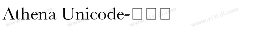 Athena Unicode字体转换